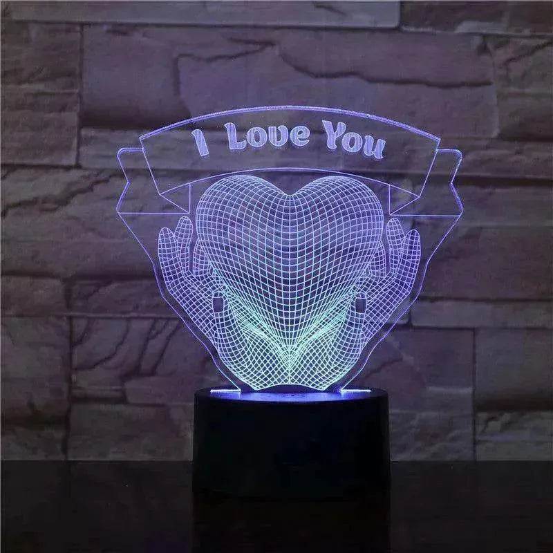 Valentines Day Gift Hands Holding Love 3D Night Light - www.Shopthatapp.com
