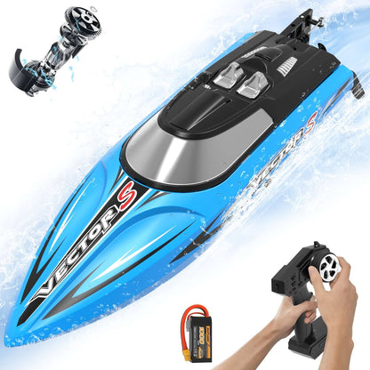 VectorS 30MPH Brushless RC Boat: Self-Righting, Fast Racing for Lakes - www.Shopthatapp.com #