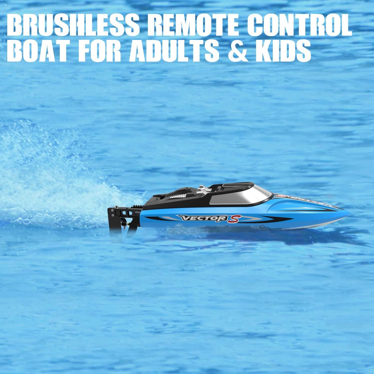 VectorS 30MPH Brushless RC Boat: Self-Righting, Fast Racing for Lakes - www.Shopthatapp.com #