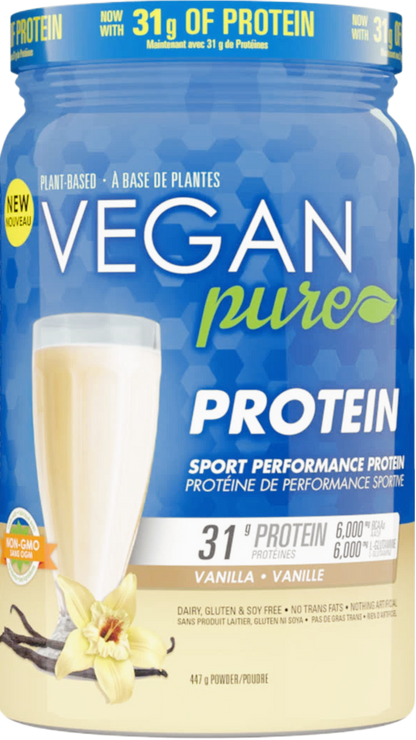 Vegan Pure Sport Performance Protein-Health and wellness-www.Shopthatapp.com-Flavour:Vanilla 447g-Natural Health Garden