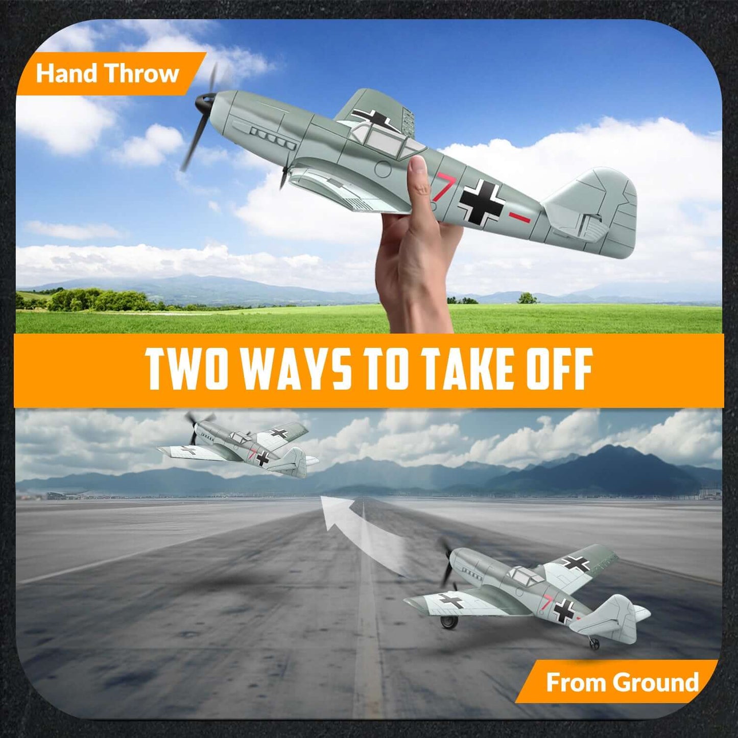 Volantex RC BF109 E 3CH RTF w/ Gyro, EPP, Grey, Beginner-Friendly - www.Shopthatapp.com #