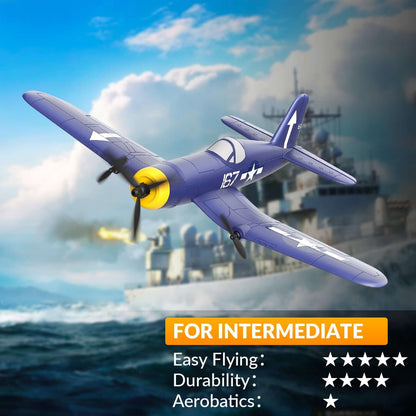 Volantex RC F4U Corsair 3CH RTF EPP Plane w/ Gyro 2.4GHz for Kids & Beginners - www.Shopthatapp.com #