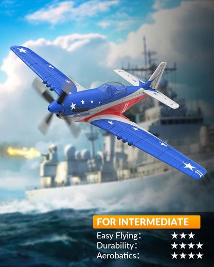 VolantexRC Miss America P-51D Mustang 4CH RC Warbird Airplane w/ XPilot & Gyro - www.Shopthatapp.com #