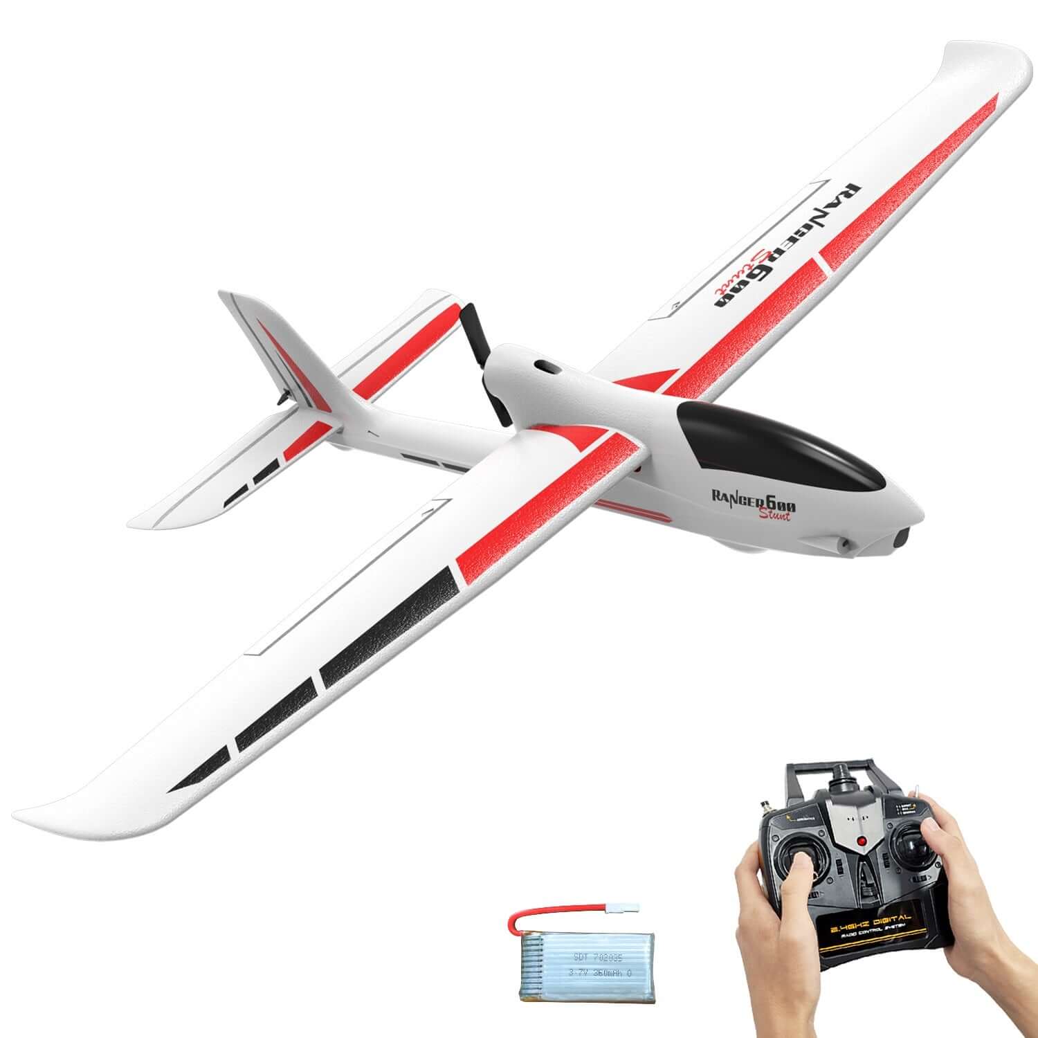VolantexRC Ranger 600 V2 4CH RC Airplane with XPilot Gyro and One-Key Aerobatics - www.Shopthatapp.com #