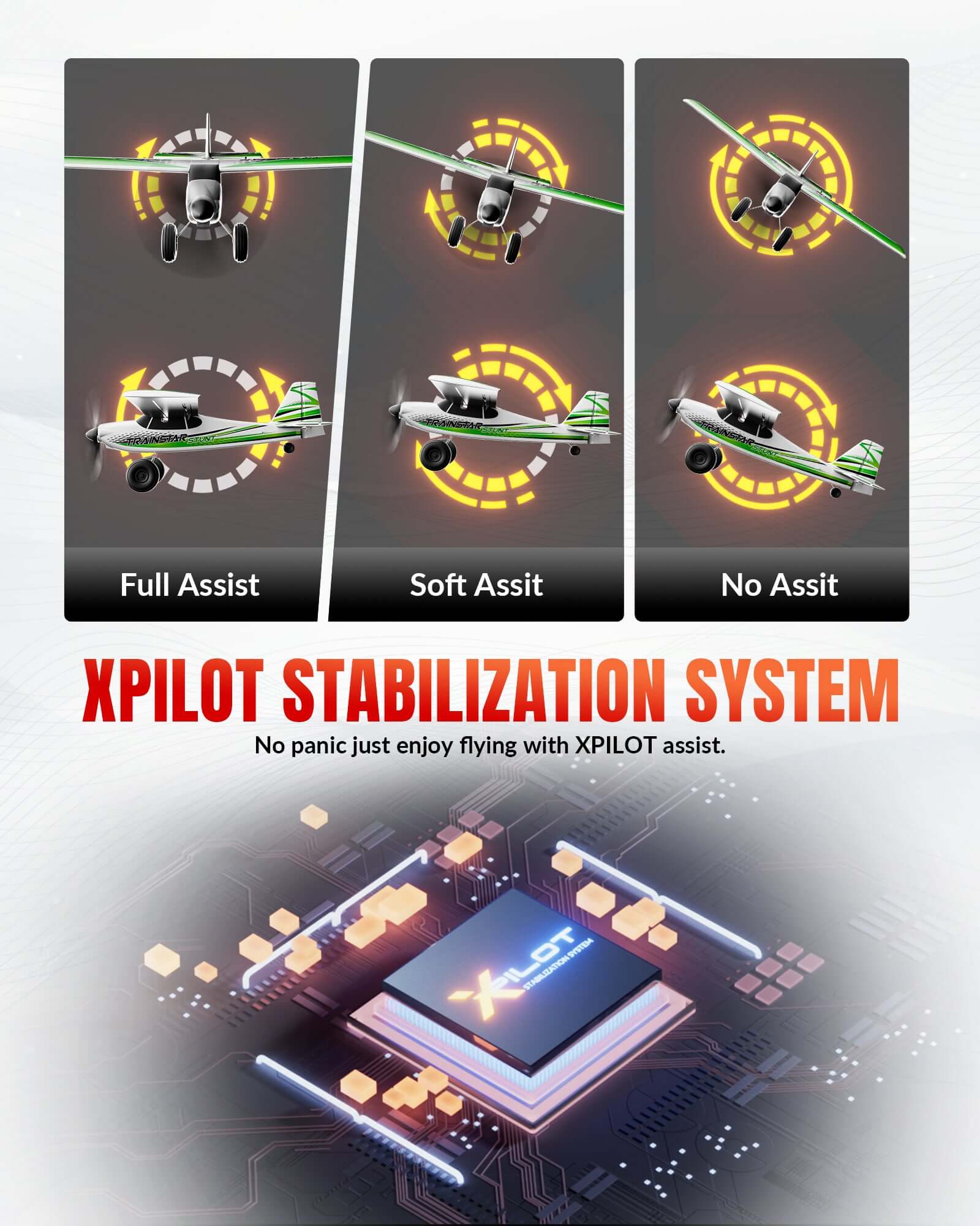 VolantexRC Trainstar 500mm Brushless RC Plane 2S/3S Power RTF – Green/Orange - www.Shopthatapp.com #