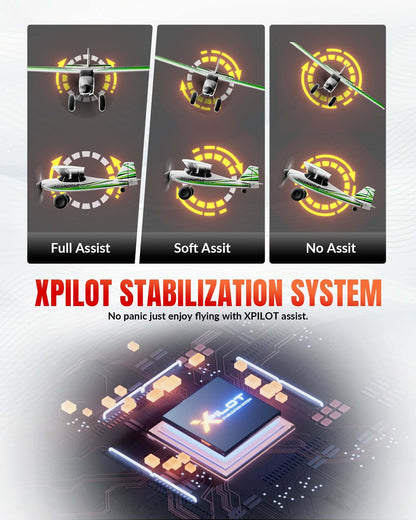 VolantexRC Trainstar 500mm Brushless RC Plane 2S/3S Power RTF – Green/Orange - www.Shopthatapp.com #