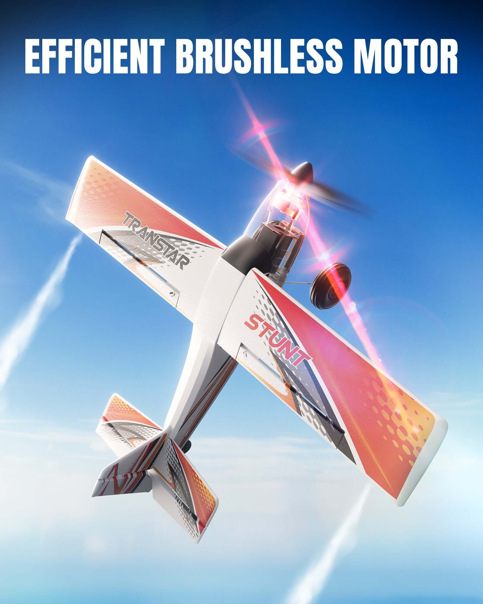 VolantexRC Trainstar 500mm Brushless RC Plane 2S/3S Power RTF – Green/Orange - www.Shopthatapp.com #