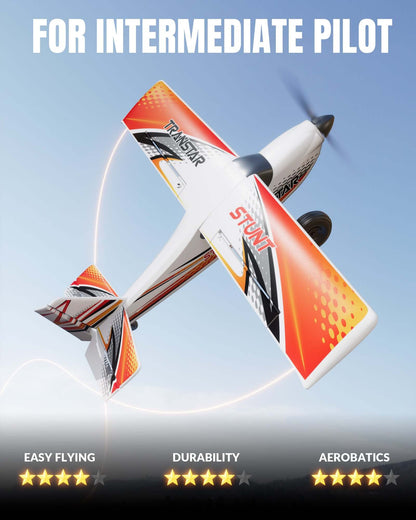 VolantexRC Trainstar 500mm Brushless RC Plane 2S/3S Power RTF – Green/Orange - www.Shopthatapp.com #