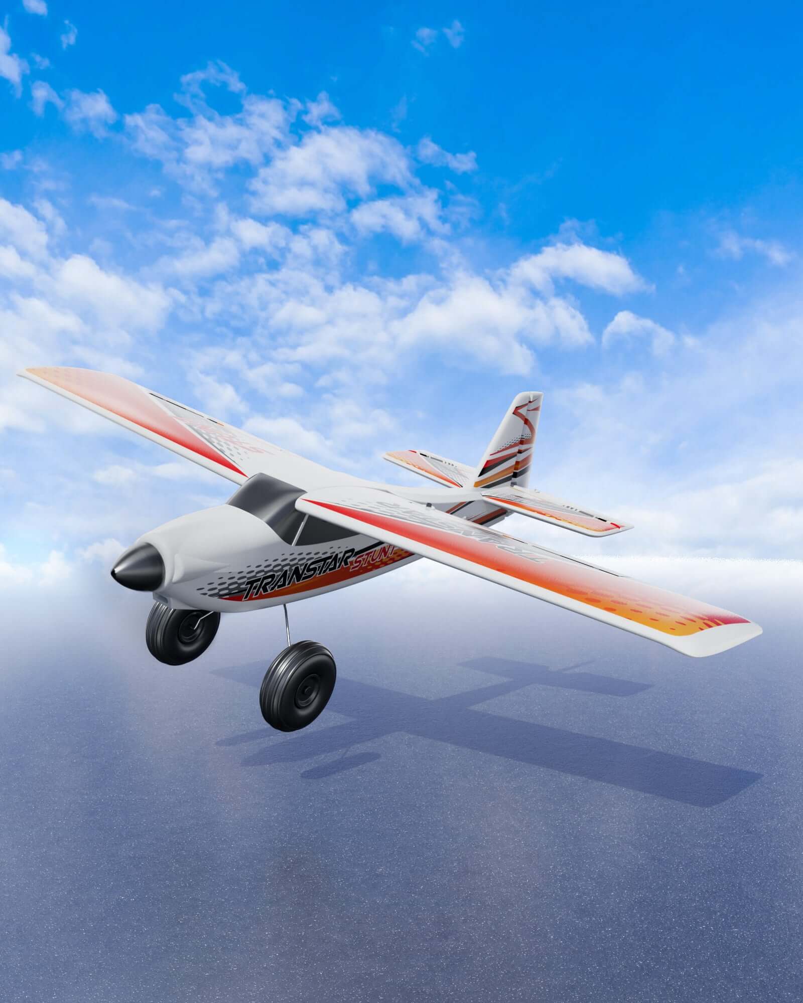 VolantexRC Trainstar 500mm Brushless RC Plane 2S/3S Power RTF – Green/Orange - www.Shopthatapp.com #