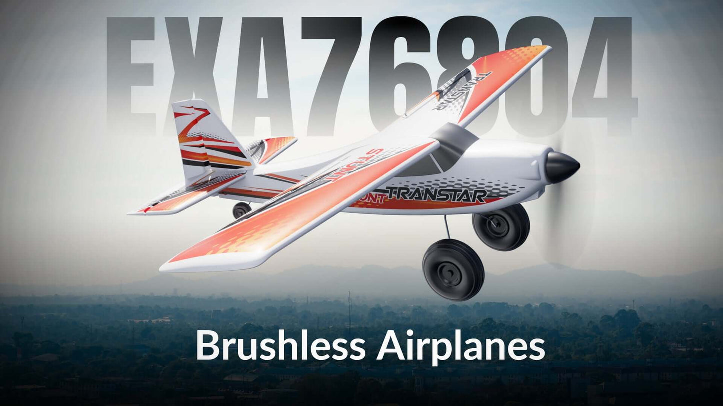 VolantexRC Trainstar 500mm Brushless RC Plane 2S/3S Power RTF – Green/Orange - www.Shopthatapp.com #