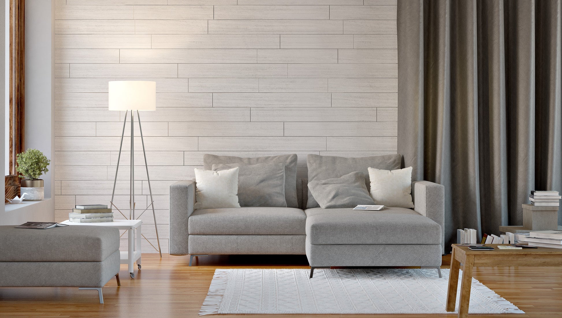 Revêtement mural "Blanc paquet de 10.6 pi2. - www.Shopthatapp.com