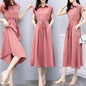 Waist-tight Slimming Elegant Casual Long Dress - www.Shopthatapp.com