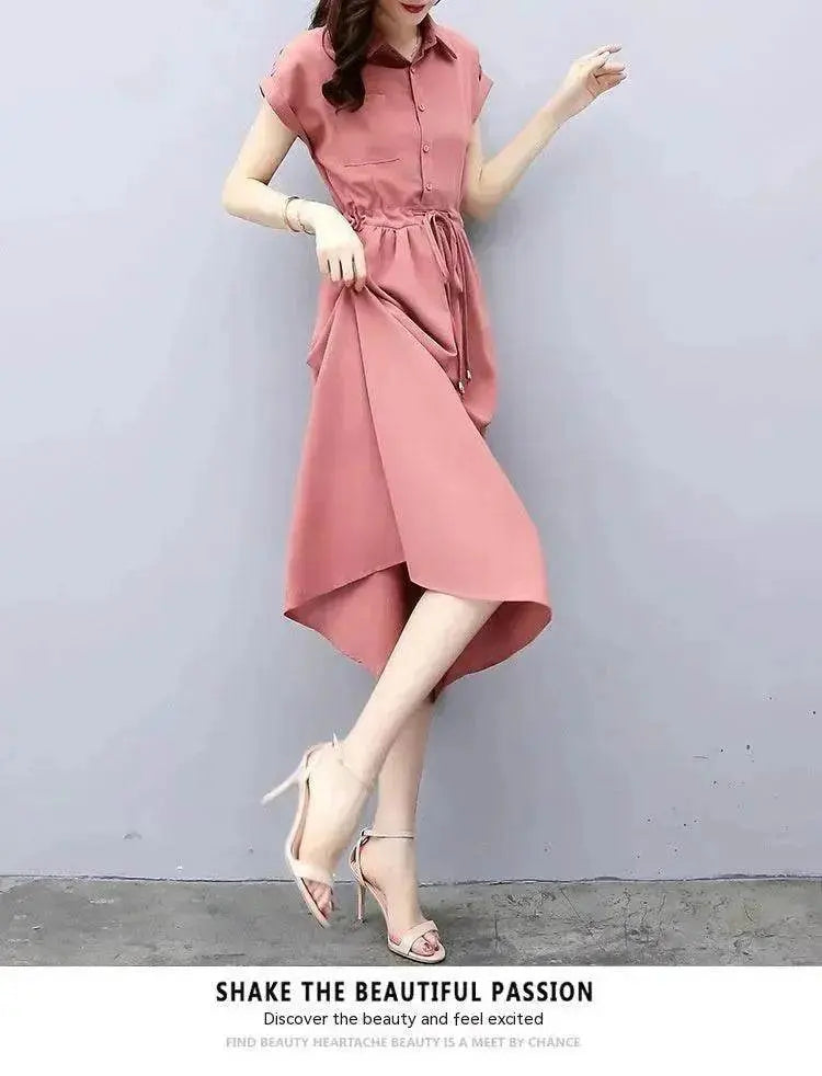 Waist-tight Slimming Elegant Casual Long Dress - www.Shopthatapp.com