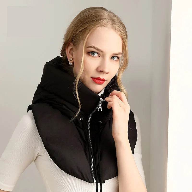 Warm Goose Down Match With Coat Hooded Men And Women Neck gaiter - www.Shopthatapp.com #
