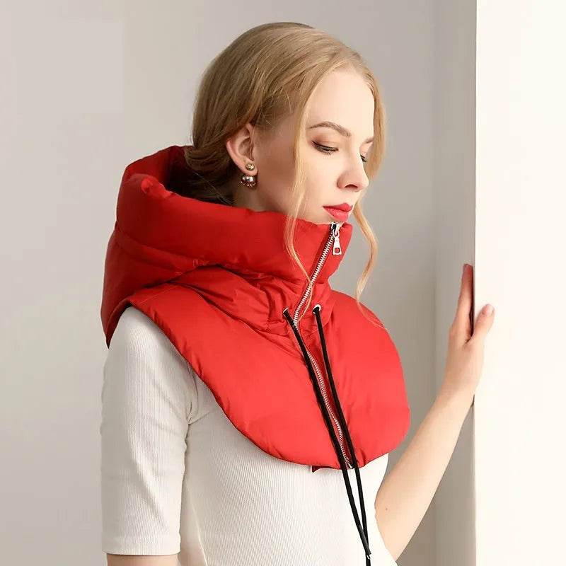 Warm Goose Down Match With Coat Hooded Men And Women Neck gaiter - www.Shopthatapp.com #