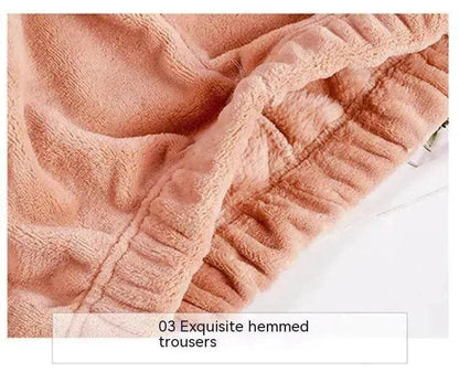 Warm Suit Women's Thick Coral Fleece Loungewear Suit - www.Shopthatapp.com #