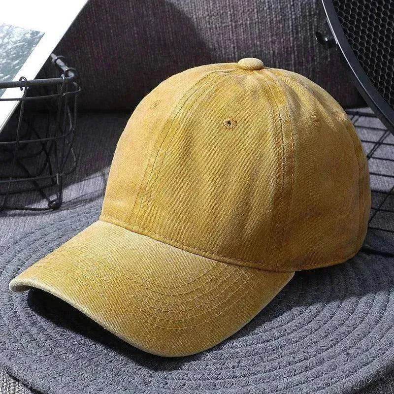 Washed Baseball Caps For Men And Women Outdoor Distressed Sun Hats Simple Caps - www.Shopthatapp.com #