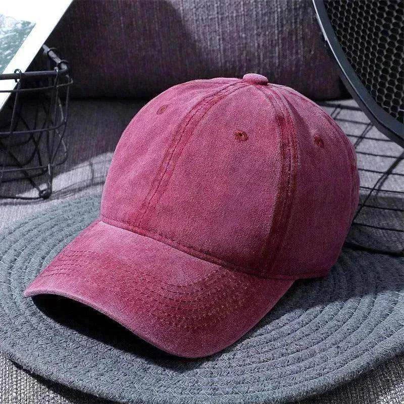 Washed Baseball Caps For Men And Women Outdoor Distressed Sun Hats Simple Caps - www.Shopthatapp.com #