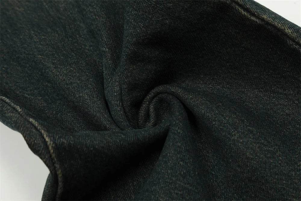 Washed Yellow Denim Bootcut Jeans Pants Men - www.Shopthatapp.com #