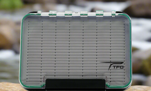 Waterproof Clear Lid Streamer Slit Foam Fly Box - Double Sided - XL - www.Shopthatapp.com #