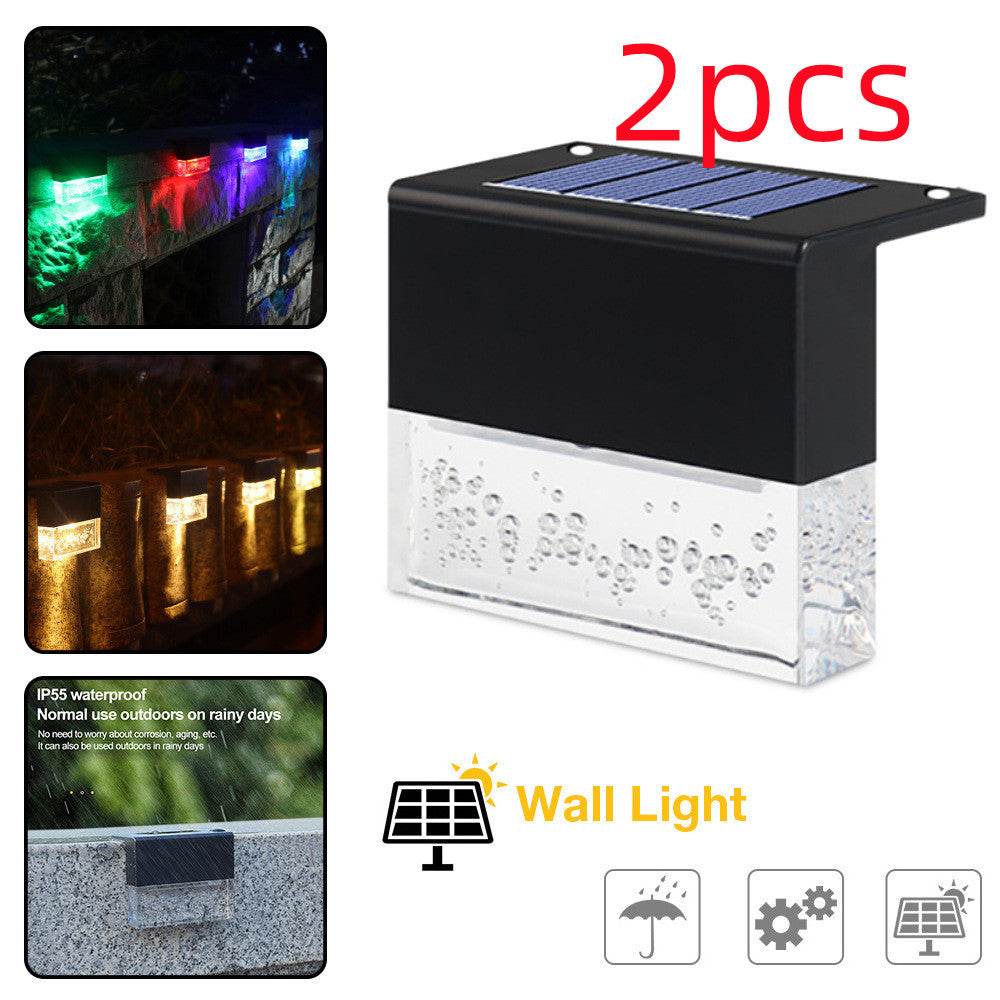 Waterproof New RGB LED Solar Light Step Fence Light - www.Shopthatapp.com #