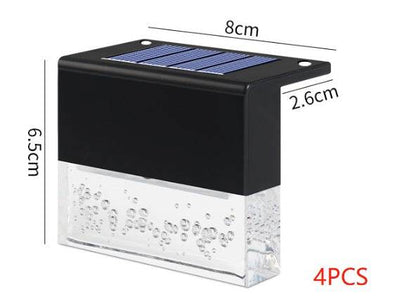 Waterproof New RGB LED Solar Light Step Fence Light - www.Shopthatapp.com #