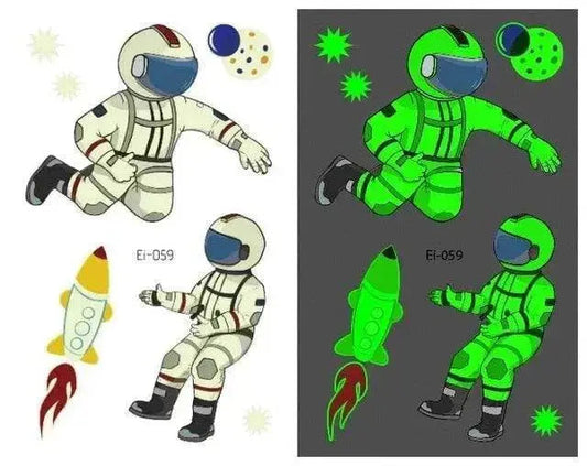 Waterproof kids aerospace luminous tattoo stickers - www.Shopthatapp.com