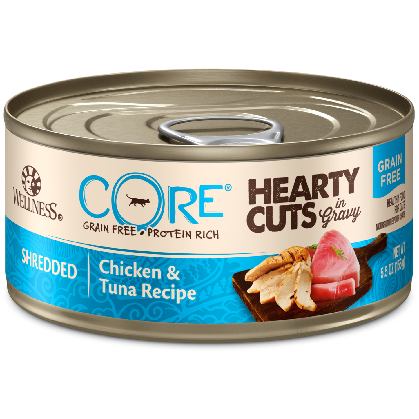 Wellness CORE® Hearty Cuts Chicken & Tuna - Cat Wet Food (5.5 oz) - Www.Shopthatapp.com