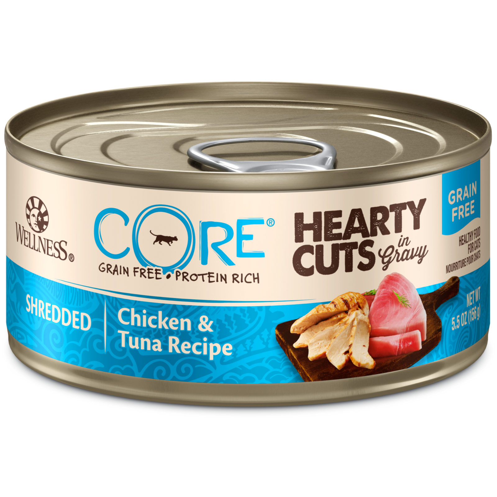 Wellness CORE® Hearty Cuts Chicken & Tuna - Cat Wet Food (5.5 oz) - Www.Shopthatapp.com