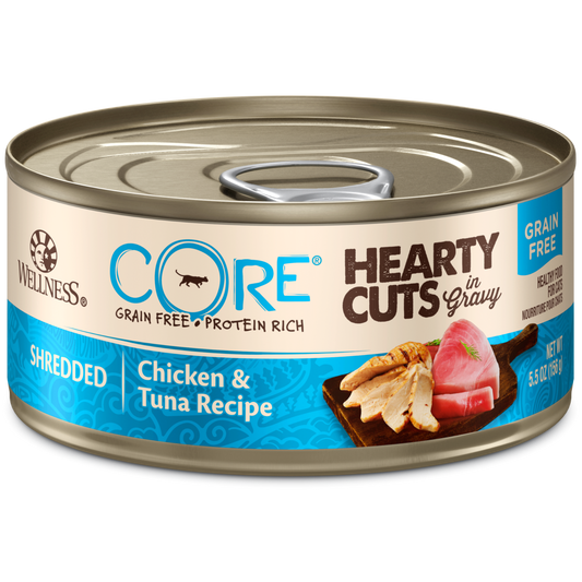 Wellness CORE® Hearty Cuts Chicken & Tuna - Cat Wet Food (5.5 oz)-Pets supplies and goodies-www.Shopthatapp.com-Natural Health Garden