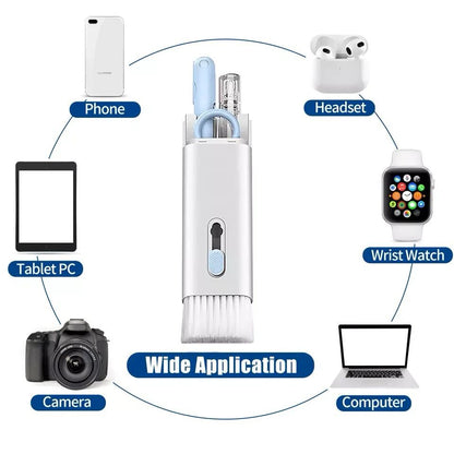 Kit de nettoyage 7 en 1 pour clavier, écouteurs, appareils électroniques, brosse de nettoyage pour ordinateur et téléphone