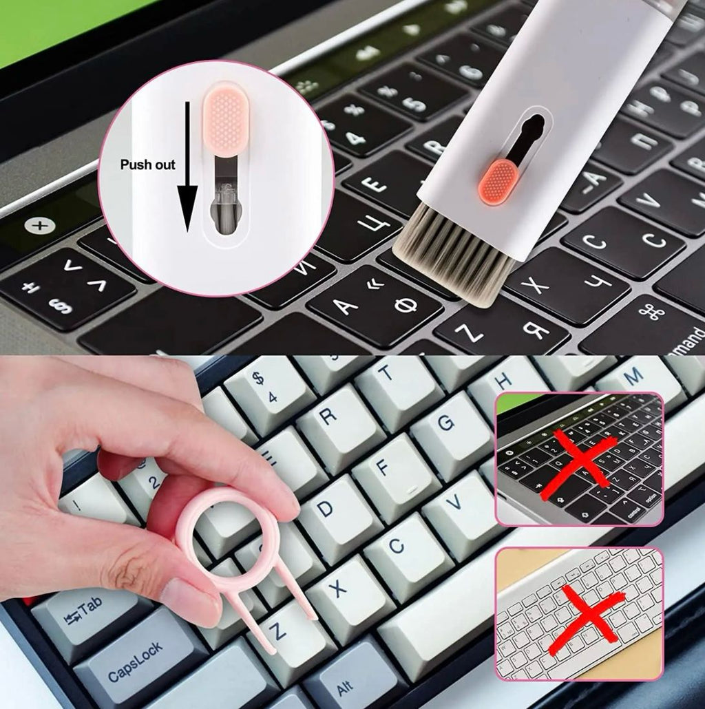Multifunctional Keyboard Earphone Electronics Cleaner Brush Kit 7 in 1 Computer Phone Cleaning Set - www.Shopthatapp.com