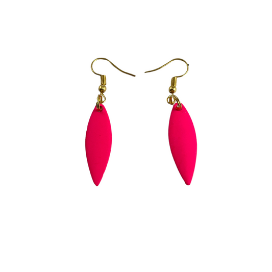Willowleaf Painted Pink Spinner Blade Earrings