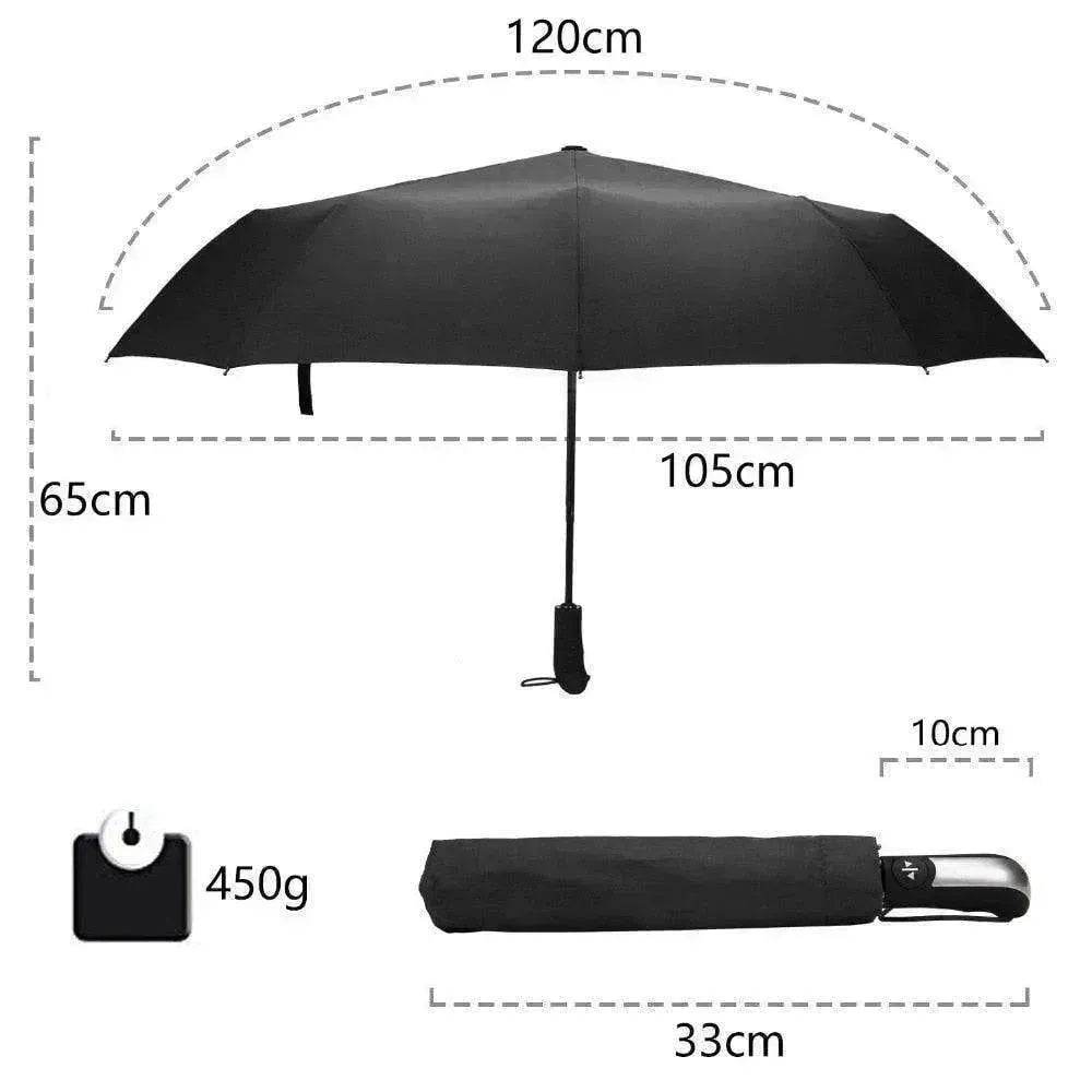 Windproof Auto Luxury Umbrella for Rain, Black Coating - www.Shopthatapp.com