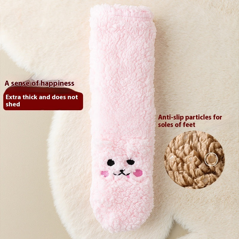 Winter Floor Socks Velvet Thicken Warm Coral Velvet Cute Socks Japanese-style Home Footwear Non-slip Socks New Year Gifts Winter Gadgets - www.Shopthatapp.com