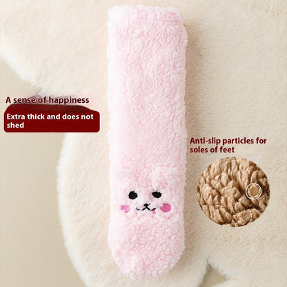 Winter Floor Socks Velvet Thicken Warm Coral Velvet Cute Socks Japanese-style Home Footwear Non-slip Socks New Year Gifts Winter Gadgets - www.Shopthatapp.com