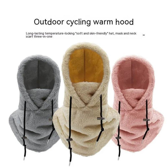 Winter Outdoors Cycling Sports Wind-proof Cap Cold Protection Thick fleece Hood Hat Balaclava - www.Shopthatapp.com #