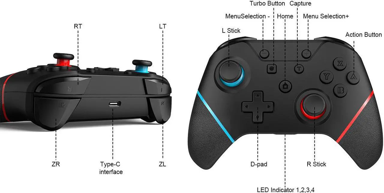 Wireless Pro Controller for Nintendo Switch & PC - www.Shopthatapp.com #