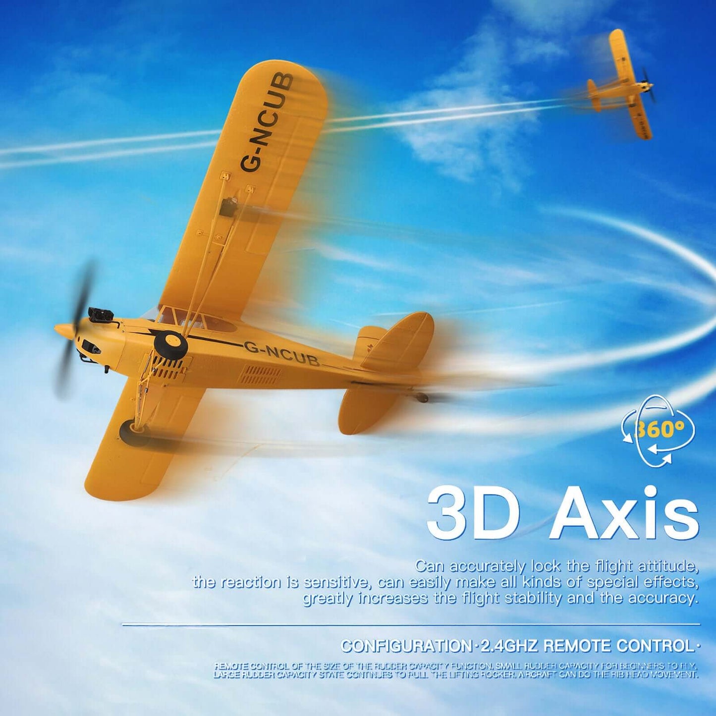 Wltoys XK A160 RC Airplane 2.4GHz 4CH Brushless Motor Stunt Aircraft - Yellow - www.Shopthatapp.com #