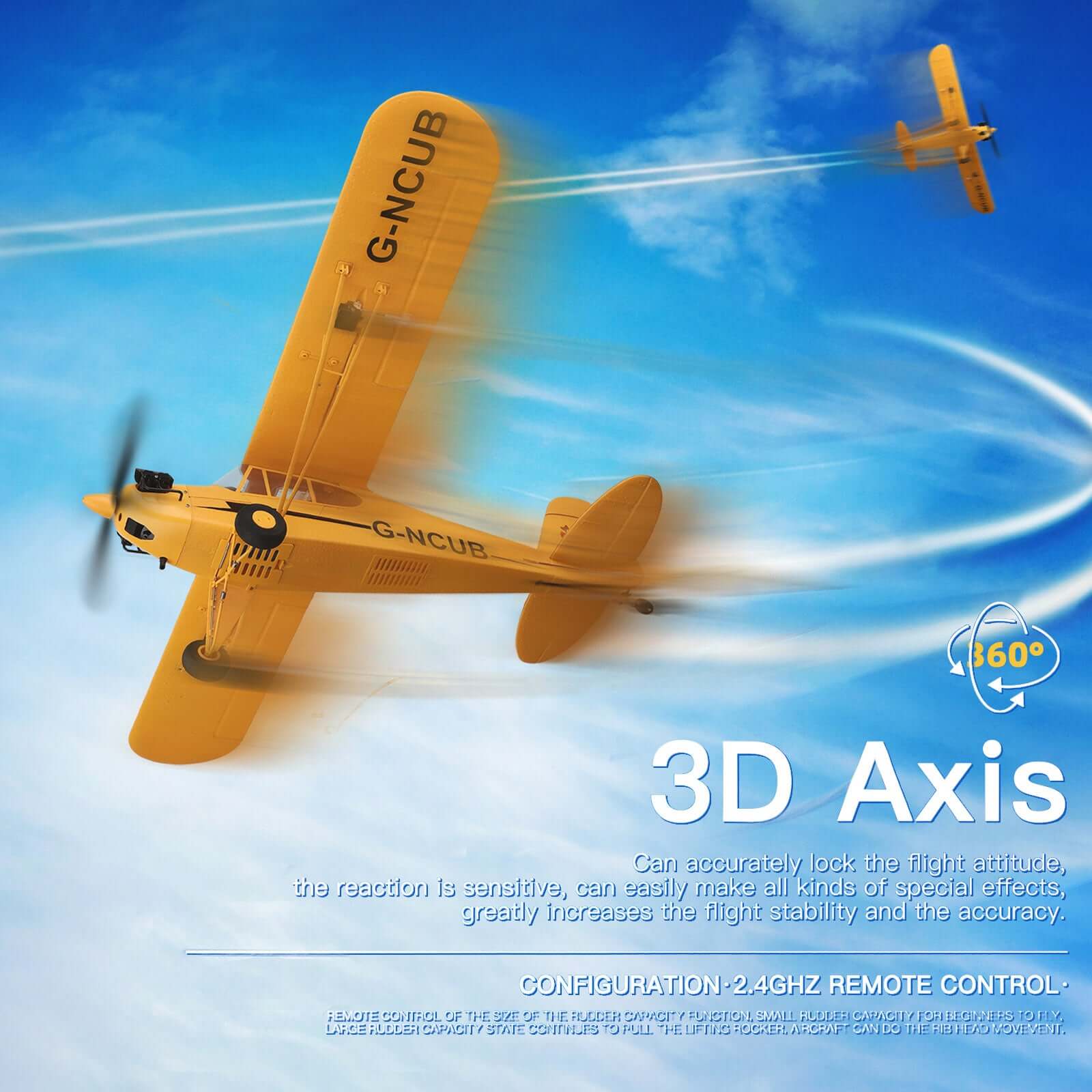 Wltoys XK A160 RC Airplane 2.4GHz 4CH Brushless Motor Stunt Aircraft - Yellow - www.Shopthatapp.com #