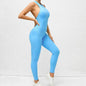 Woman's Zippered Sleeveless Stretch Shapewear Sports wear Jumpsuit - www.Shopthatapp.com