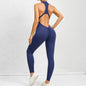 Woman's Zippered Sleeveless Stretch Shapewear Sports wear Jumpsuit - www.Shopthatapp.com