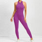 Woman's Zippered Sleeveless Stretch Shapewear Sports wear Jumpsuit - www.Shopthatapp.com