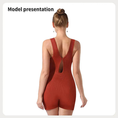 Women Cut out Unitard Short Bodysuit - www.Shopthatapp.com #
