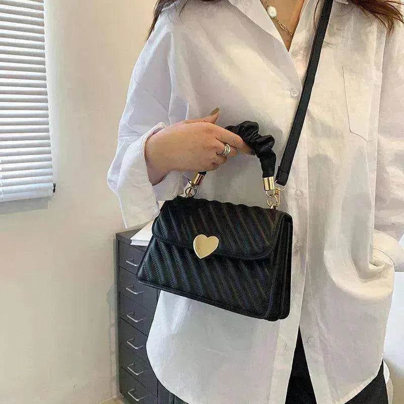 Women Handbags Fashion Chain Shoulder Bags With Love Metal Design - www.Shopthatapp.com