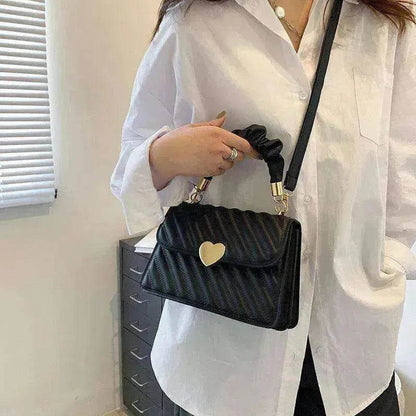 Women Handbags Fashion Chain Shoulder Bags With Love Metal Design - www.Shopthatapp.com