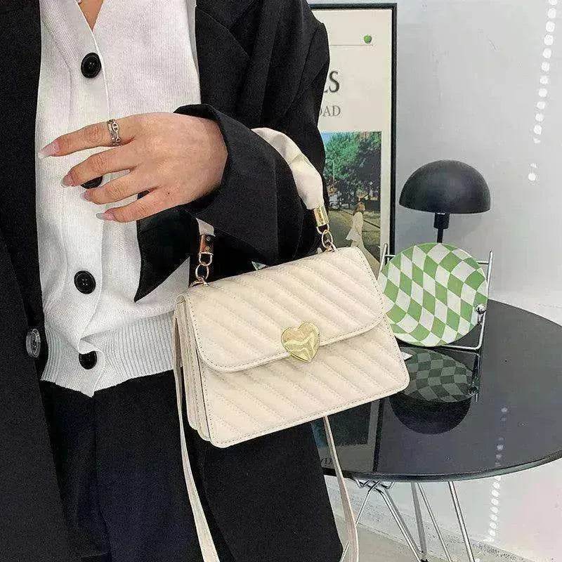 Women Handbags Fashion Chain Shoulder Bags With Love Metal Design - www.Shopthatapp.com