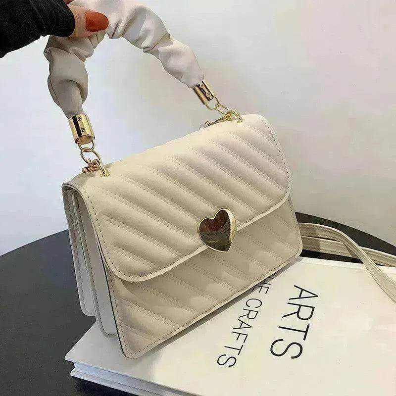 Women Handbags Fashion Chain Shoulder Bags With Love Metal Design - www.Shopthatapp.com