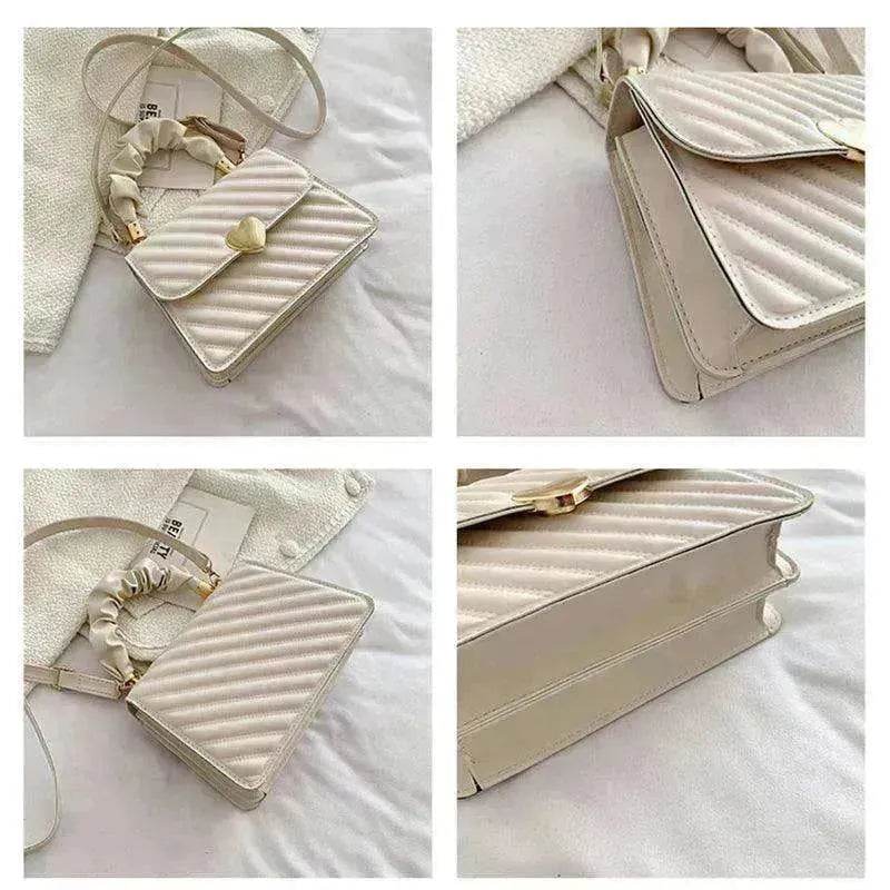 Women Handbags Fashion Chain Shoulder Bags With Love Metal Design - www.Shopthatapp.com