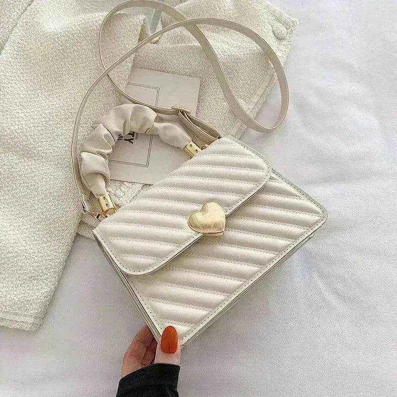 Women Handbags Fashion Chain Shoulder Bags With Love Metal Design - www.Shopthatapp.com